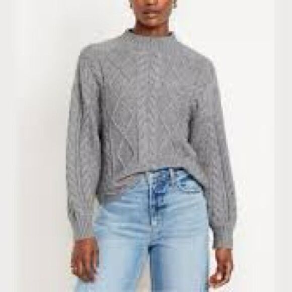 NWT OLD NAVY L Stretchy Cable Knit Sweater - Picture 13 of 14